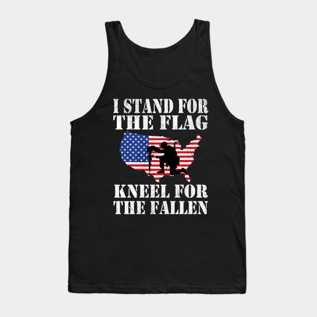 I Stand For The Flag Kneel For The Fallen Memorial Day Tank Top by ArchmalDesign